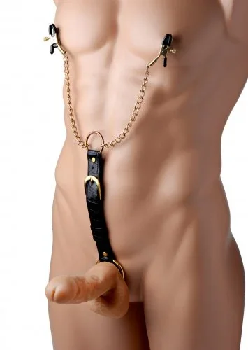 Master Series Penitentiary Nipple Clamps and Cock Ring Set