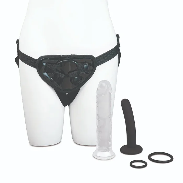 Me You Us Complete Strap On Harness Kit With Dildos Black Clear