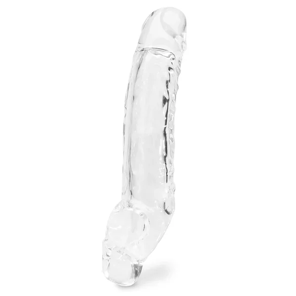 Mega Mighty Thick Realistic Penis Sleeve – Penis Extender With Ball Loop Add 1-3 Extra Inches – Cock Sleeve And Girth Enhancer For Men – Clear