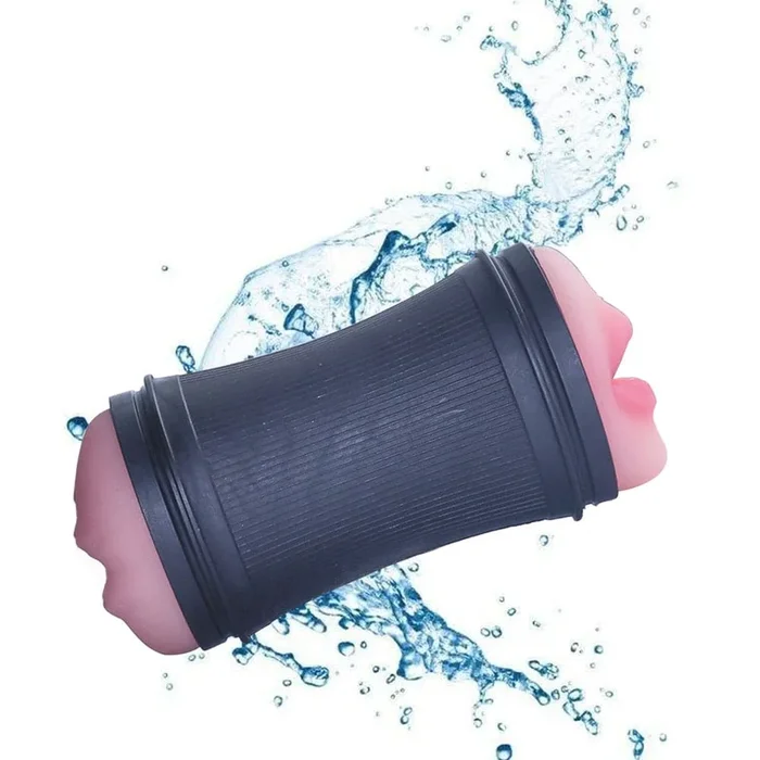 Men’s Oral Sex Double Channel Male Masturbator Realistic 3D Textured Pocket Pussy Blowjob Simulator for Penis Training