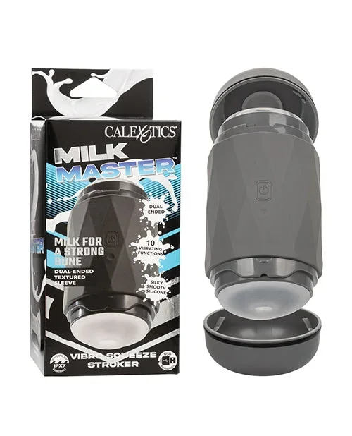 Milk Master Vibro Squeeze Stroker – Black