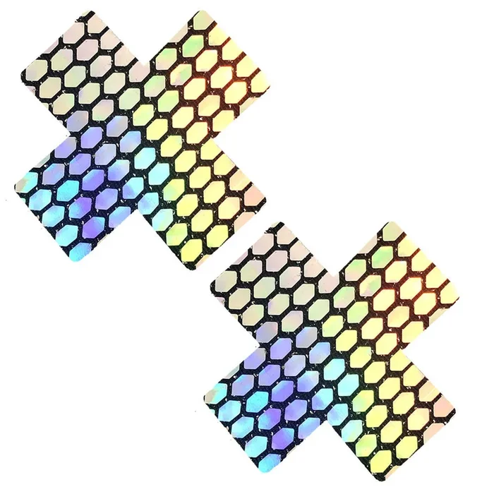 Mirrored Mayhem Super Holographic Nipztix Nipple Pasties Set