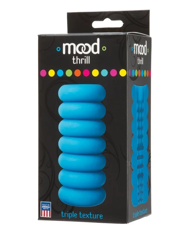 Mood Thrill Blue Triple Texture Stroker ULTRASKYN Handheld Toy