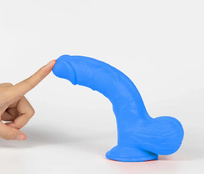 Mr. Blue 7.5 Inch Dual-Layered Sliding Skin Dildo – Lifelike Dildo