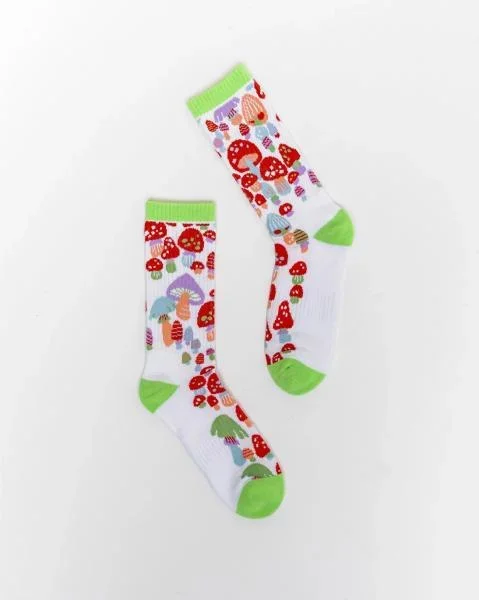 Mushroom Forest Tennis Crew Sock – US W5.5-10
