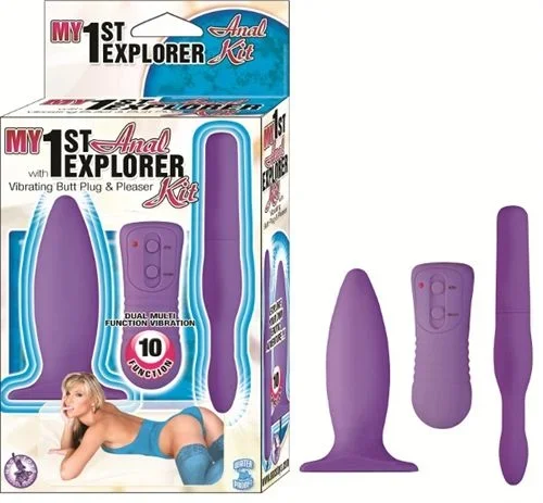 My First Anal Explorer Kit Lavender with Dual Vibrations Set