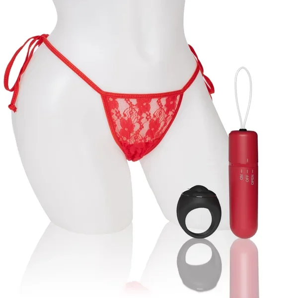 My Secret Screaming O 4T Vibrating Panty Set with Remote Control Ring – Red, One Size