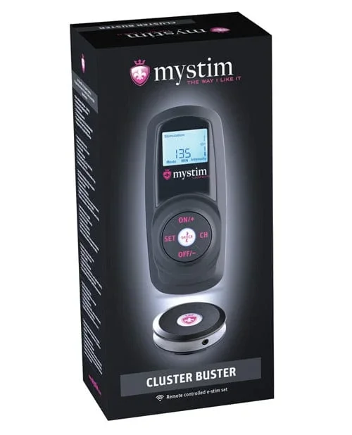 Mystim Cluster Buster Wireless eStim Starter Kit – Black