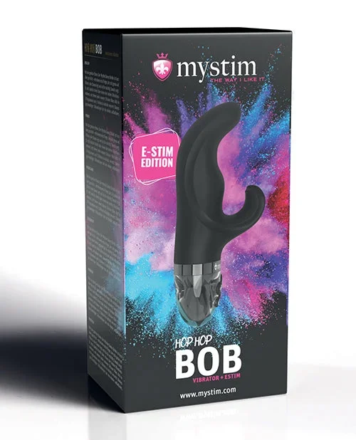 Mystim Hop Hop Bob eStim Vibrator For Intense Pleasure Black