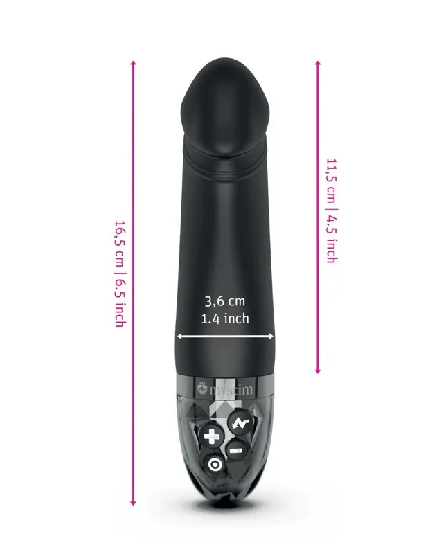 Mystim Real Deal Neal eStim Realistic Vibrator – Black