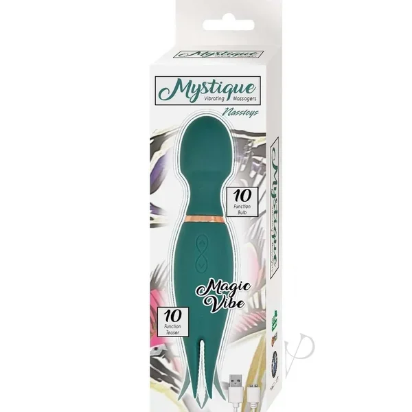 Mystique Vibe Massager Magic Wand Green