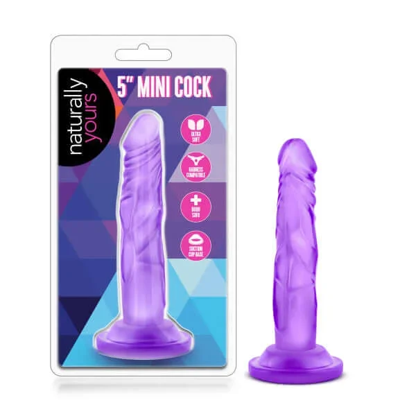 Naturally Yours 5 Inches Mini Cock Purple Realistic Dildo | Perfect Size for Pleasure and Play