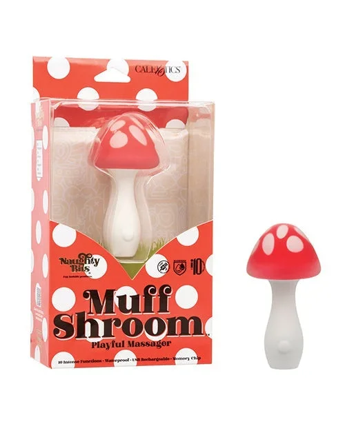 Naughty Bites Muff Shroom Playful Massager – Red/White
