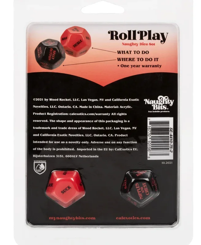 Naughty Bits Roll Play Dice Set for Adult Intimacy Games