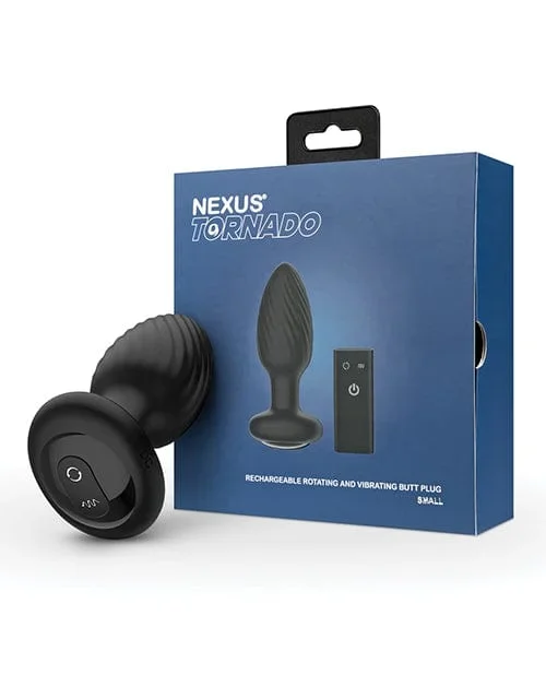 Nexus Tornado Rotating & Vibrating Butt Plug – Black