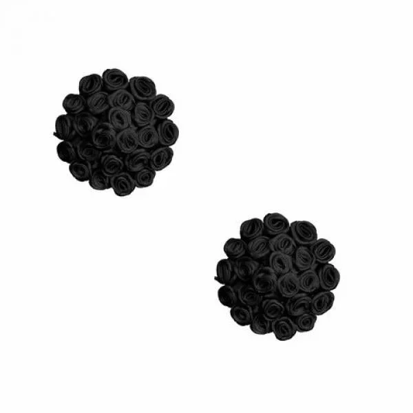 Nightfall Roses Reusable Silicone Pasties – Black