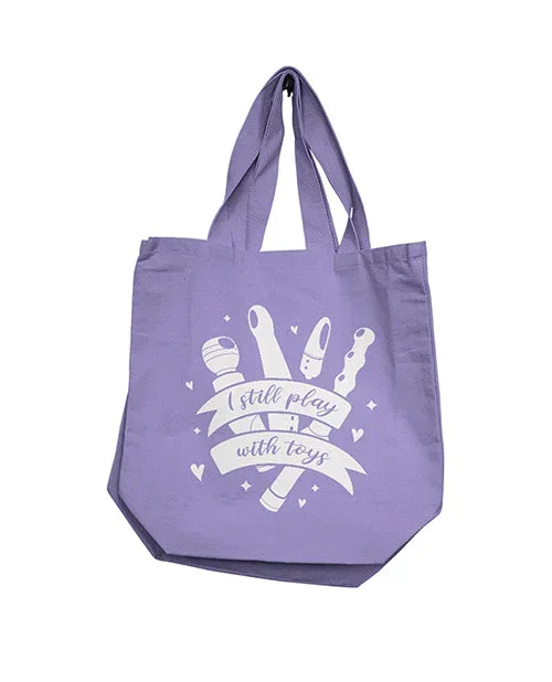 Nobu I Still Play With Toys Reusable Tote – Lilac