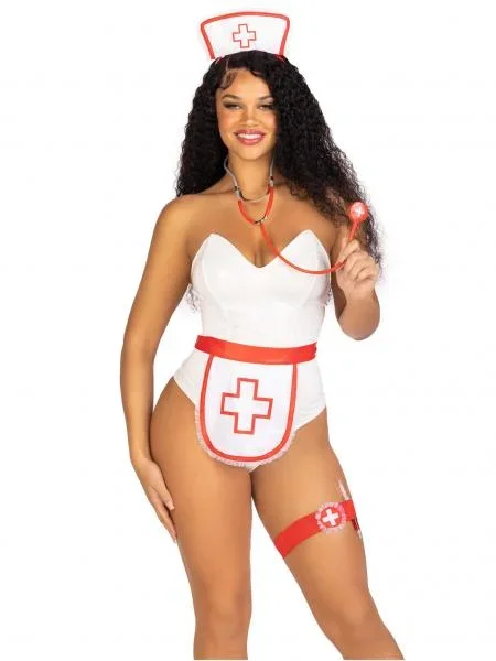 Nurse Costume Kit – White/Red