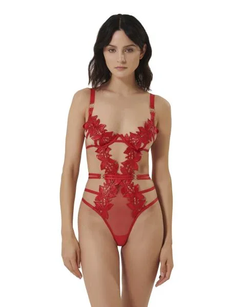 Ophelia Wired Bodysuit – Red –