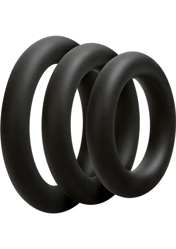 Optimale 3 C-Ring Set Silicone Cock Ring Thick