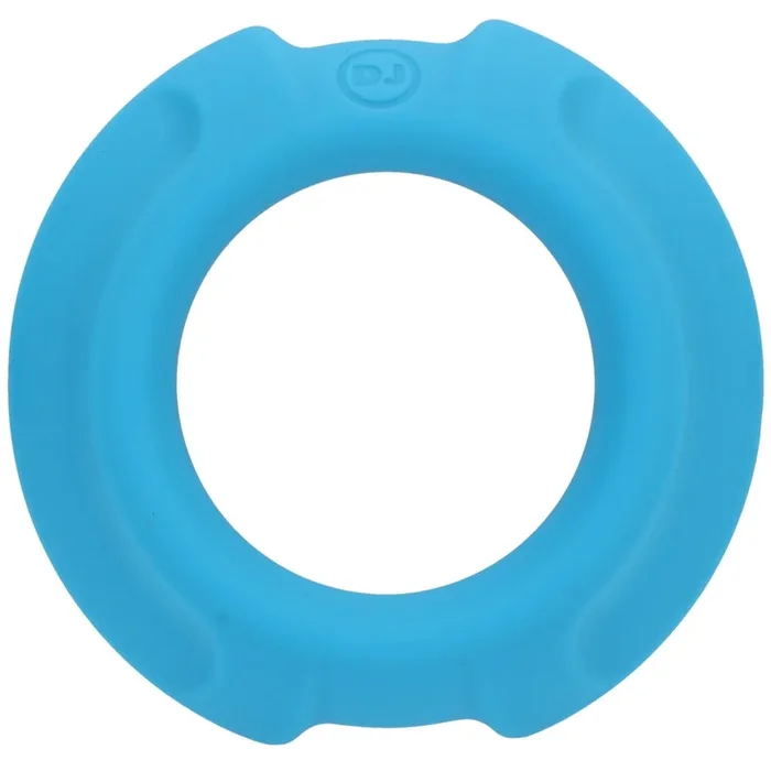 OptiMALE FlexiSteel Silicone Metal Core Cock Ring Blue 35mm