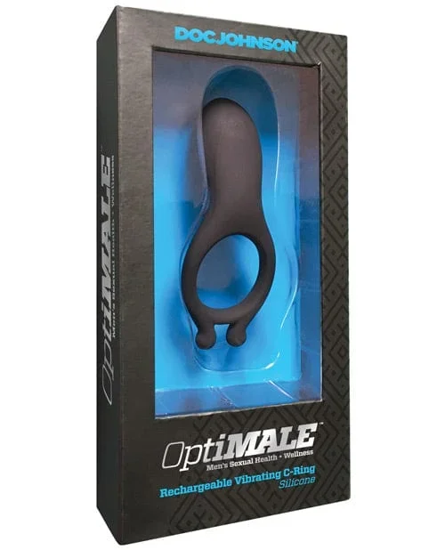 OptiMALE Rechargeable Vibrating Cock Ring – Black