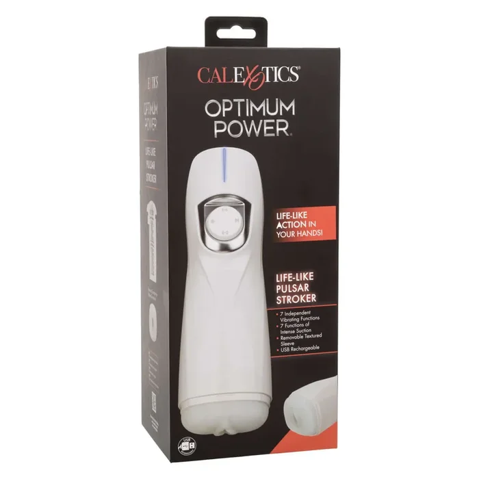 Optimum Power® Life-like Pulsar Stroker – Rechargeable Vibration & Suction Masturbator