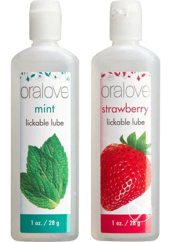 Oralove Delicious Duo Lickable Strawberry and Mint Lubricant