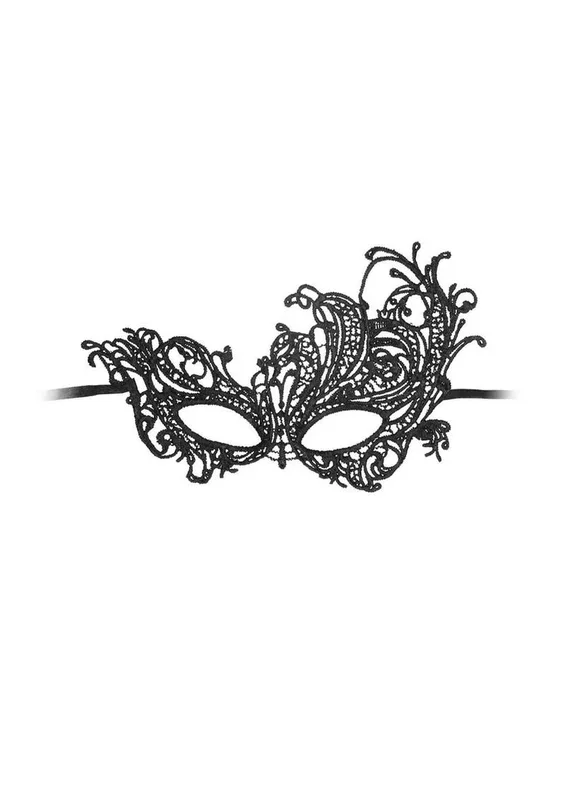 Ouch! Black And White Lace Eye Mask Royal Masquerade Accessory