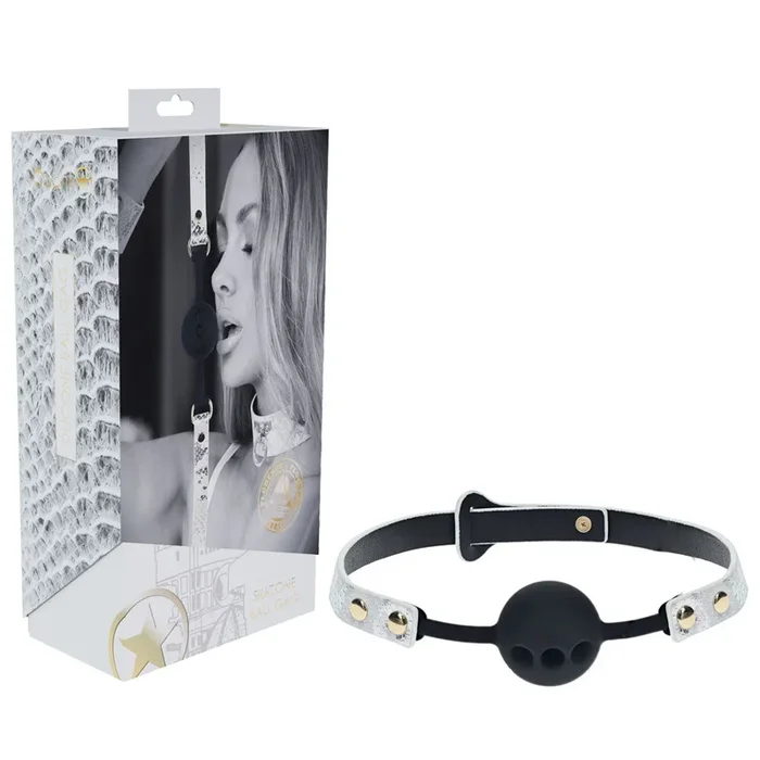 OUCH! Florence Collection – Silicone Ball Gag – White Breathable Mouth Restraint