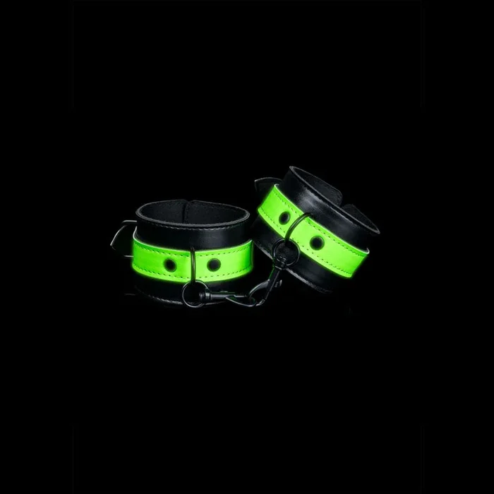 OUCH! Glow In The Dark Handcuffs – Black/Glow In Dark Restraints