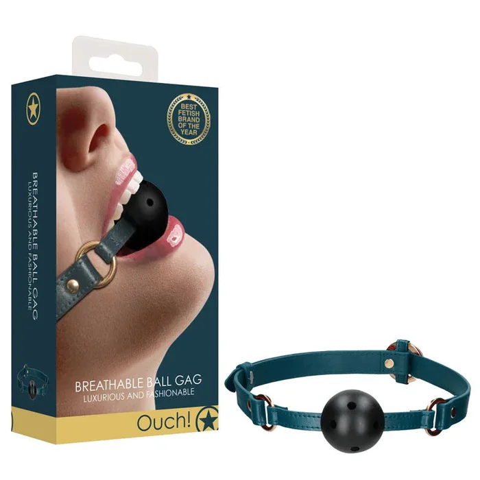 OUCH! Halo – Breathable Ball Gag – Green Mouth Restraint