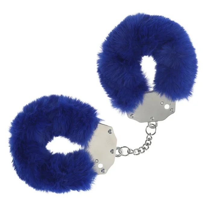 OUCH! Heavy-Duty Fluffy Cuffs – Navy – Navy Fluffy Restraints