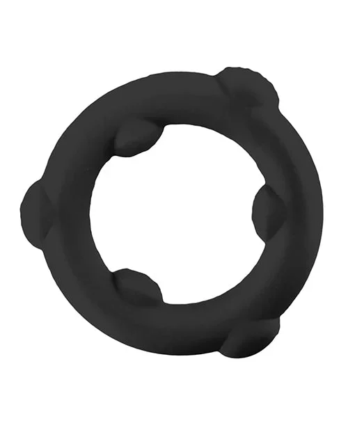 Oxballs Spinner Single Silicone Ring – Black Silicone Cock Ring