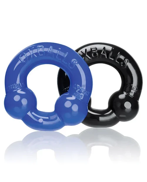 Oxballs Ultraballs Cock Rings – Black/Police Blue Pack of 2