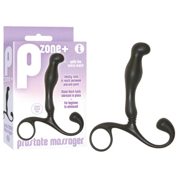 P-Zone + Prostate Massager – Black 10 cm Prostate Massager