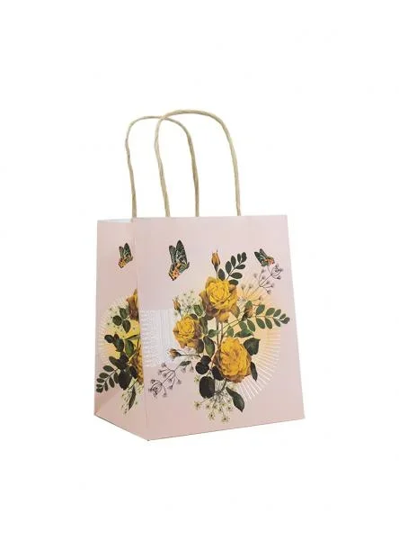 Papaya Mini Gift Bag – Yellow Roses