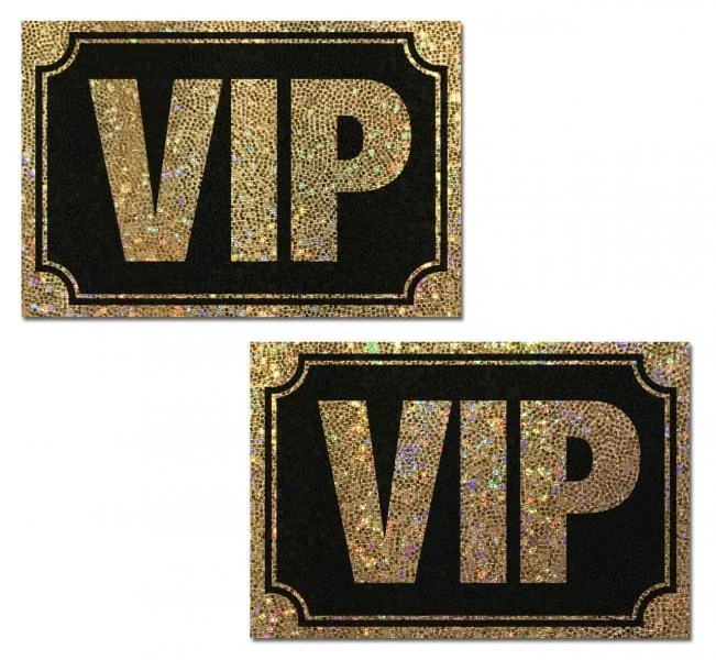 Pastease – Gold Glitter VIP on Liquid Black – One Size