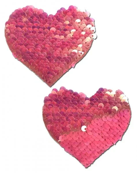 Pastease Color Changing Flip Sequins Heart – Pink O/S