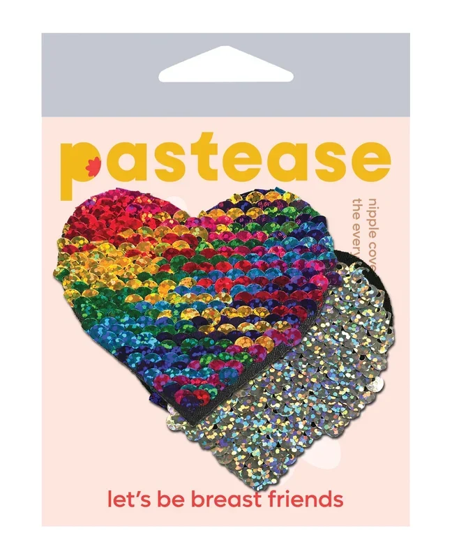 Pastease Color Changing Flip Sequins Heart – Rainbow O/S