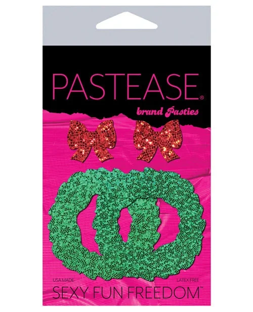 Pastease Glitter Wreath w/Bow Nipple Covers