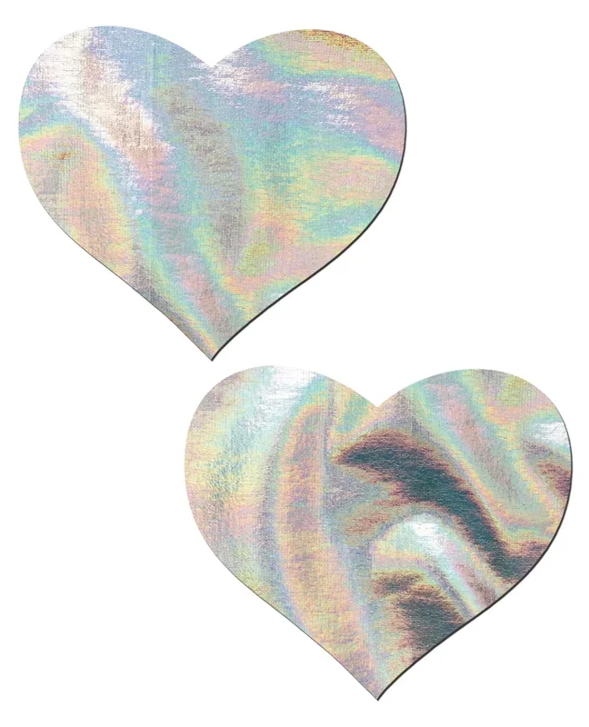 Pastease Hologram Heart – Silver O/S