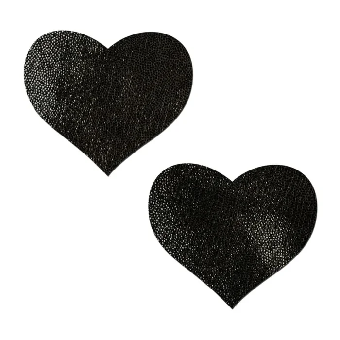 Pastease Liquid Black Heart Nipple Pasties