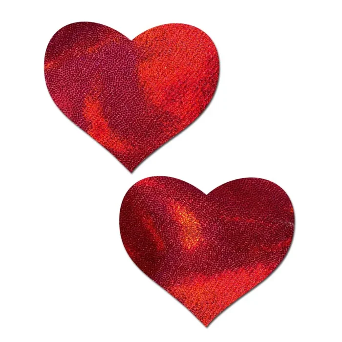 Pastease Liquid Red Heart Nipple Pasties