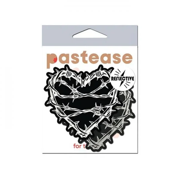Pastease Premium Barbed Wire Heart Reflective – Black