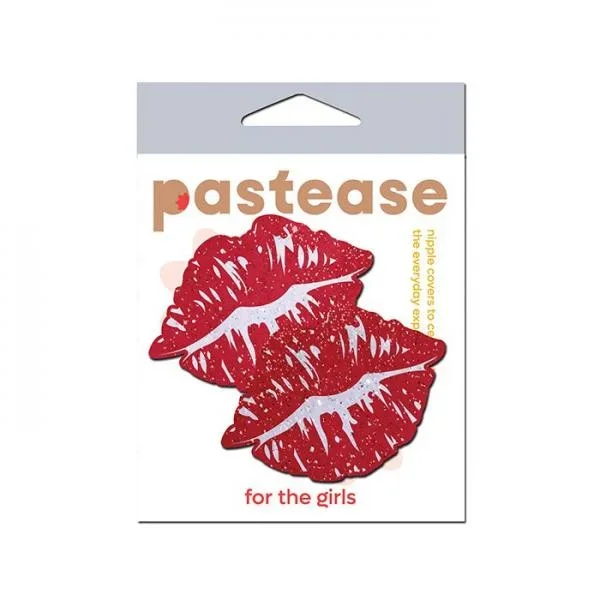 Pastease Premium Sparkle Kissing Lips – Red