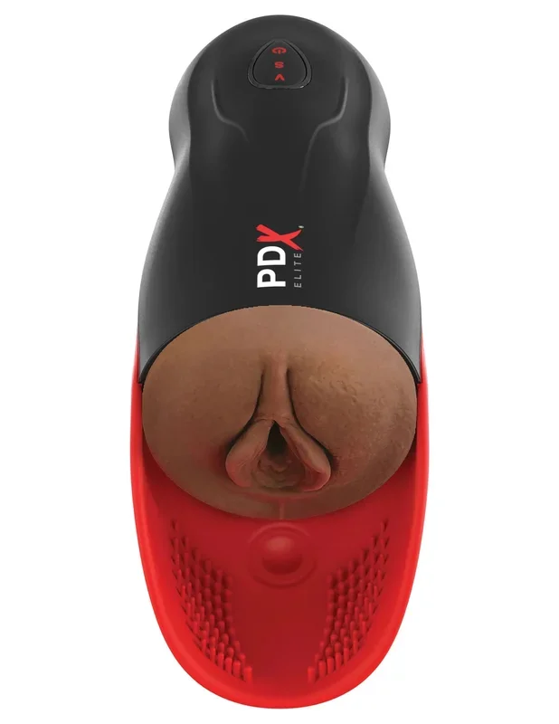 PDX Elite Male Masturbation Stroker With Pulsation Brown