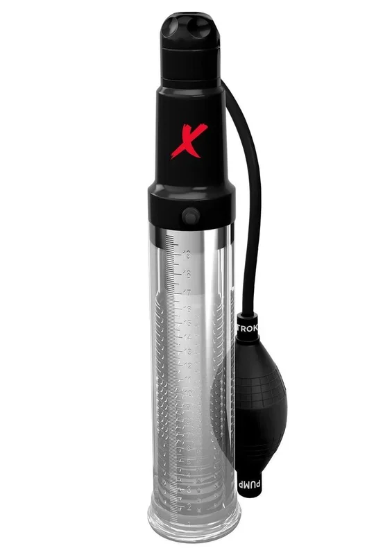 PDX Elite Suck-N-Pump Clear Triple Action Stroker with Pleasure