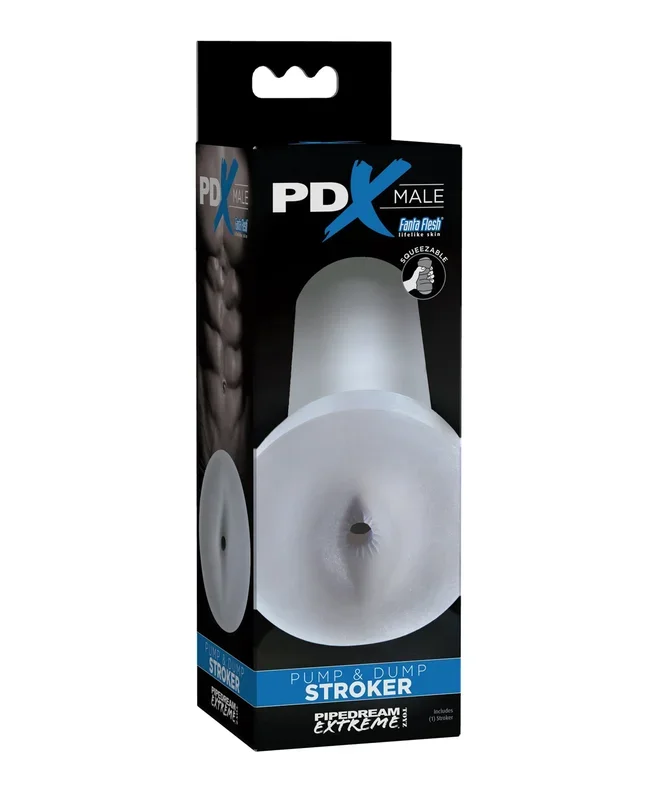 PDX Male Pump And Dump Frosted Portable Textured Stroker