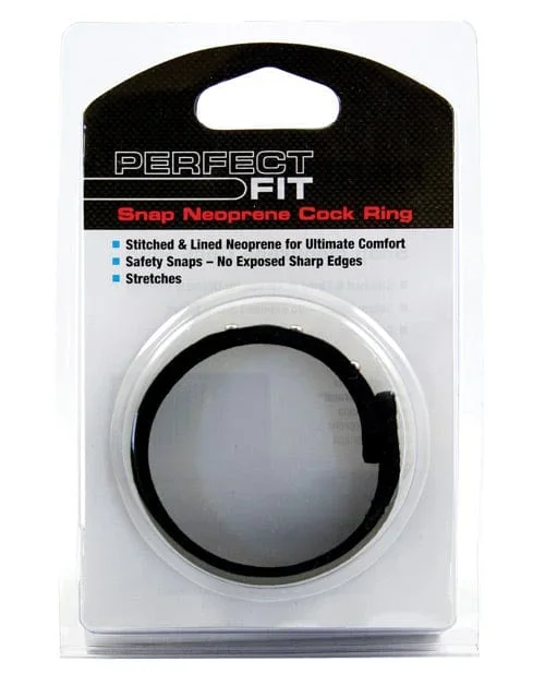 Perfect Fit Neoprene Snap Cock Ring – Black